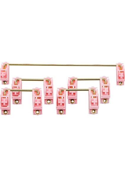 Altın Kaplamalı Vidalı Sabitleyiciler 2u 6.25U Set 60 87 Pembe (Yurt Dışından)