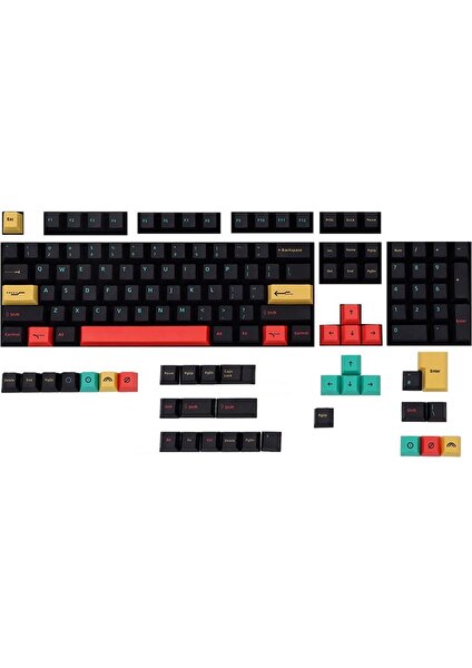 135 Keys Mercan Deniz Key Makineleri Pbt Boya Alt Klavyeler Tam Set (Yurt Dışından)