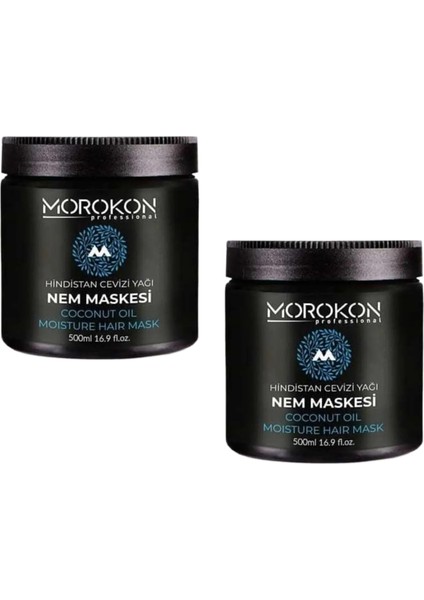 Morokon hindistan Cevizi Yağı Nem Maskesi 500 Ml 2 Adet