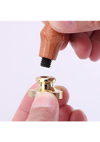 Boş Mum Mühür Pirinç Damga Başlığı Kalp Şekilli 25X25MM modelleri