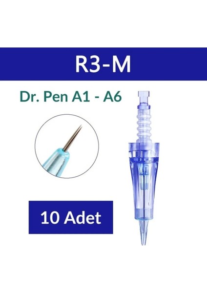 10 Adet 3r Dr.Pen-M5-M7-Mym-A6-A1 Uyumlu Kalıcı Makyaj Iğnesi