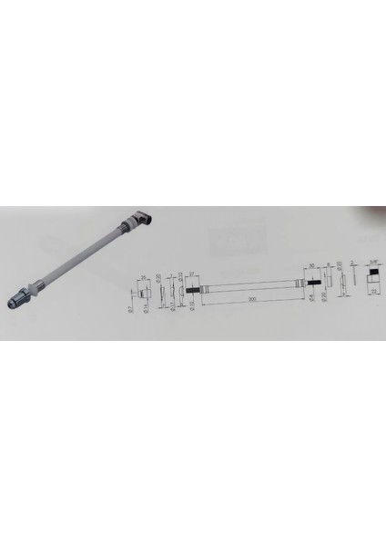 Yt122 Uzun Asma Klozet Esnek Taharet Çubuğu Dirsekli Baglantı 200mm