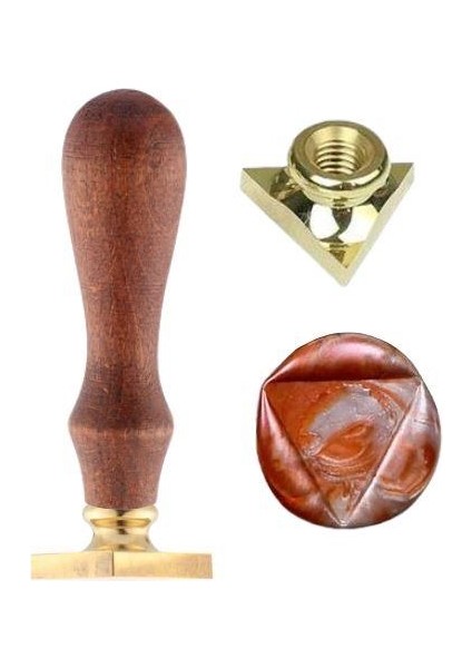 Boş Mum Mühür Pirinç Damga Başlığı Üçgen 25X22MM