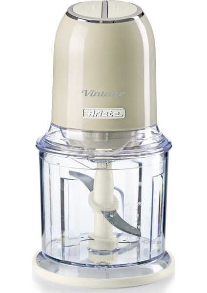 Vintage Bej Cam Blender ve 4 Bıçaklı Rondo Seti