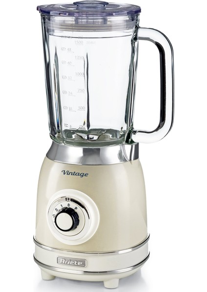 Vintage Bej Cam Blender ve 4 Bıçaklı Rondo Seti
