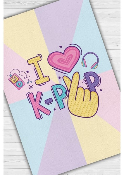 Renkli K-pop Çok Renkli Halı Modern Genç Odası Halısı Dokuma Tabanlı Kpop Sever Halısı fiyatları