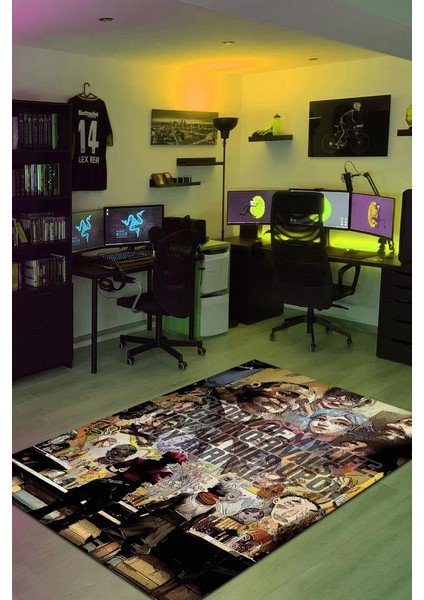 Düşmanım Kalmadı Dokuma Tabanlı Yıkanabilir Kaymaz Gamer Halısı