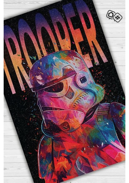 Trooper Dokuma Tabanlı Yıkanabilir Kaymaz Star Wars Film Halısı