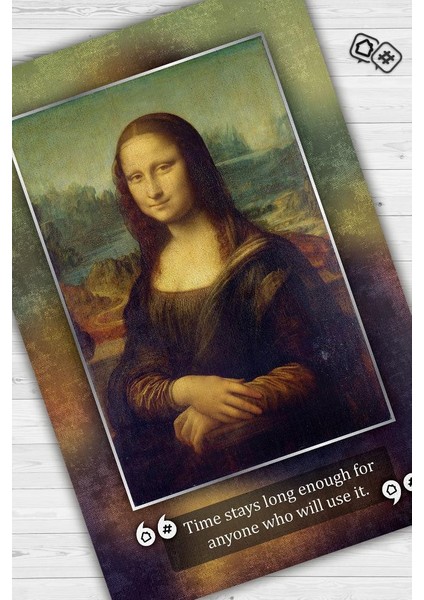 Mona Lisa Da Vinci Dokuma Tabanlı Yıkanabilir Kaymaz Sanat Sever Halısı