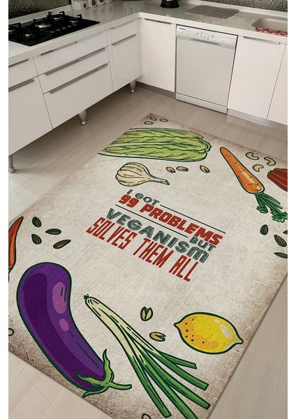 Veganlık Dokuma Tabanlı Yıkanabilir Kaymaz Vegan Halısı