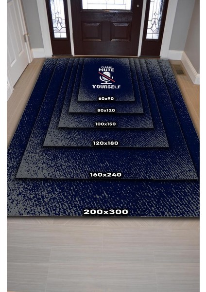 Lacivert Halı Gölgeli Ofis Halısı Düz Renkli Ofis Halısı Yazılı Home Office Halısı indirimleri