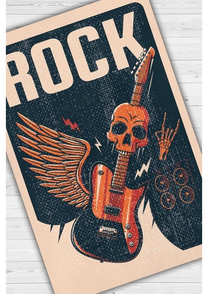 Rock Art Müzik Halısı Çok Renkli Müzik Halısı Gitar Figürlü Modern Halı Müzisyene Hediye fiyatları