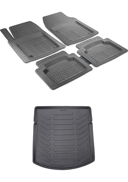 Ford Focus 3 Hb Dz 2011-2018 Sareplus Havuzlu Paspas ve Bagaj Set