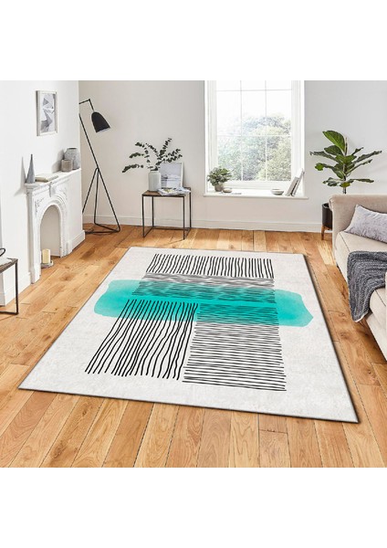 Dekoratif Özel Tasarım Modern Yıkanabilir Ince Kaymaz Taban Trend Oda Halısı