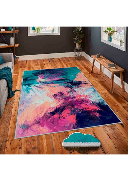 Dekoratif Özel Tasarım Modern Yıkanabilir Ince Kaymaz Taban Trend Oda Halısı
