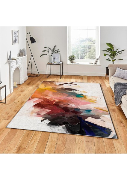 Dekoratif Özel Tasarım Modern Yıkanabilir Ince Kaymaz Taban Trend Oda Halısı
