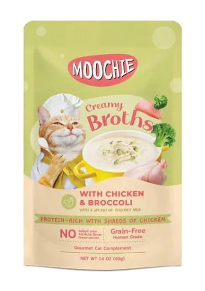 Tavuklu Brokolili Tahılsız Kedi Çorbası 40GR