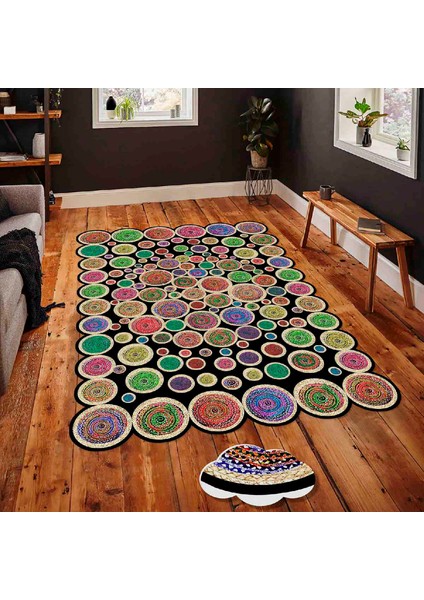 Dekoratif Özel Tasarım Modern Yıkanabilir Ince Kaymaz Taban Trend Oda Halısı