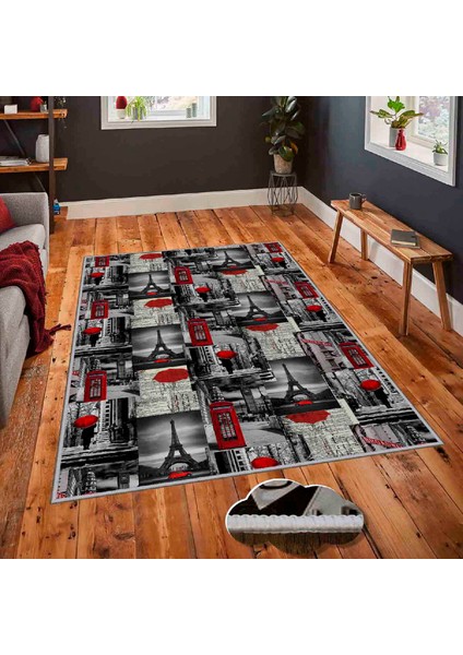 Dekoratif Özel Tasarım Modern Yıkanabilir Ince Kaymaz Taban Trend Oda Halısı