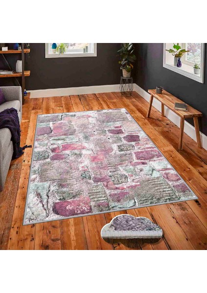 Modern Dekoratif Yıkanabilir Kaymaz Taban Halı – İnce, Yumuşak Salon Halısı, Mutfak Halısı ve Yolluk