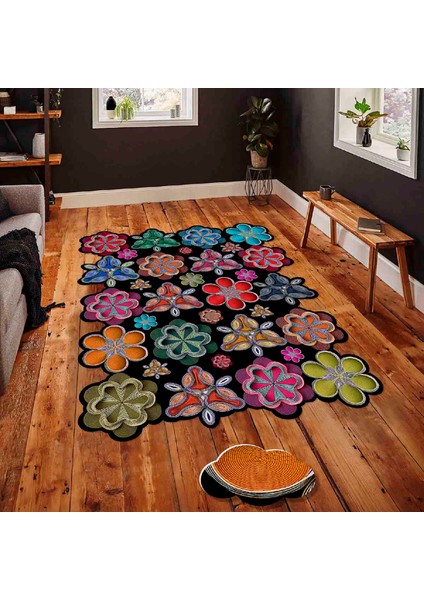 Dekoratif Özel Tasarım Modern Yıkanabilir Ince Kaymaz Taban Trend Oda Halısı