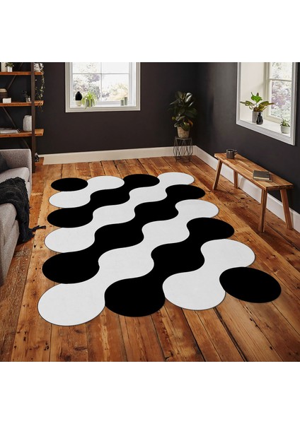 Dekoratif Özel Tasarım Modern Yıkanabilir Ince Kaymaz Taban Trend Oda Halısı