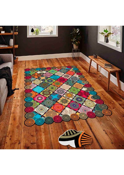 Dekoratif Özel Tasarım Modern Yıkanabilir Ince Kaymaz Taban Trend Oda Halısı