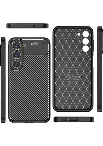 Galaxy S23 Plus Kılıf Karbon Desenli Yüksek Kalite Negro Silikon Kapak