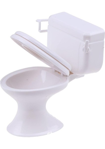 Beyaz Dollhouse Mobilya Mini Banyo Tuvalet Ekran Modeli Oyuncak Yaşam Sahnesi (Yurt Dışından)