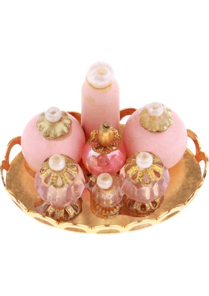 1/12 Dollhouse Minyatür Kız Yatak Odası Dresser Aksesuarları Pembe Parfüm Seti Pembe Set Açıklandığı Gibi (Yurt Dışından)