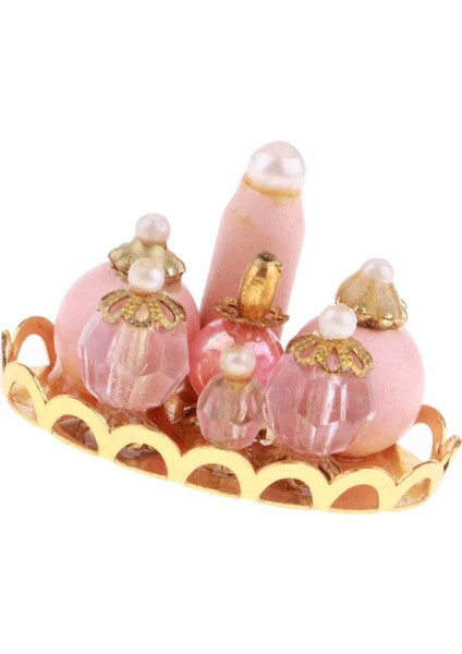 1/12 Dollhouse Minyatür Kız Yatak Odası Dresser Aksesuarları Pembe Parfüm Seti Pembe Set Açıklandığı Gibi (Yurt Dışından) modelleri