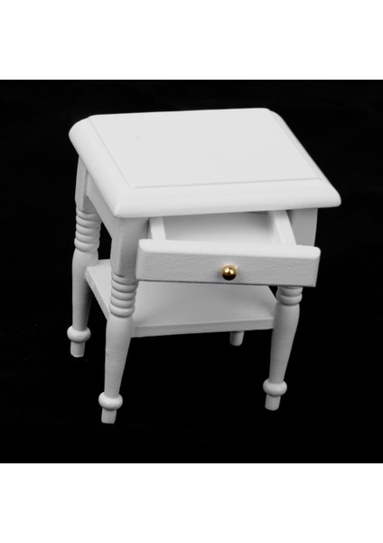 Dollhouse Minyatür Yatak Odası Mobilya Beyaz Ahşap Başucu Dolap Çekmecesi Başucu Masa (Yurt Dışından) modelleri