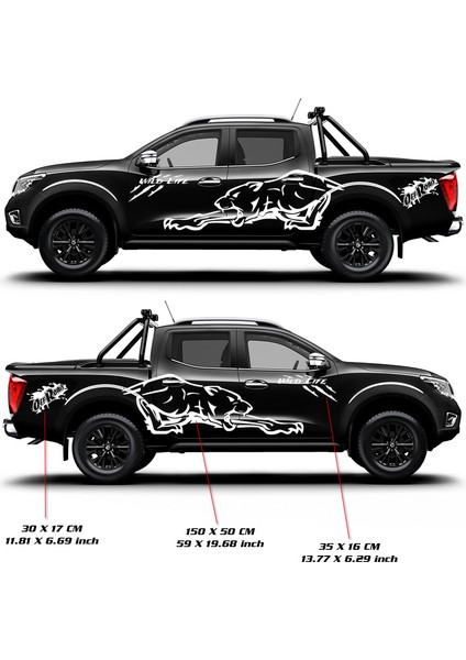 Vahşi Aslan Off Road Yan Gövde Sticker. Wild Life Off Road STICKER-S1384
