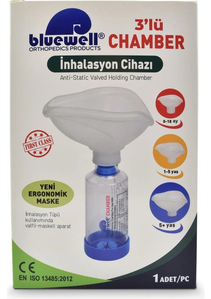 Aerochamber 3 Boy Inhalasyon Cihazı