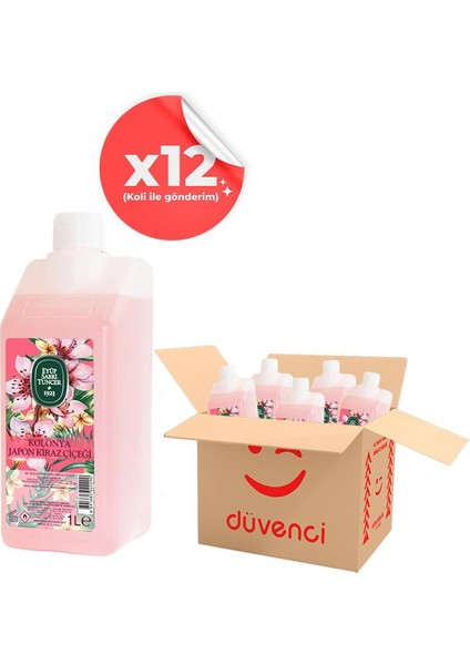 Japon Kiraz Çiçeği Kolonyası Yedek Şişe 1 Lt x 12