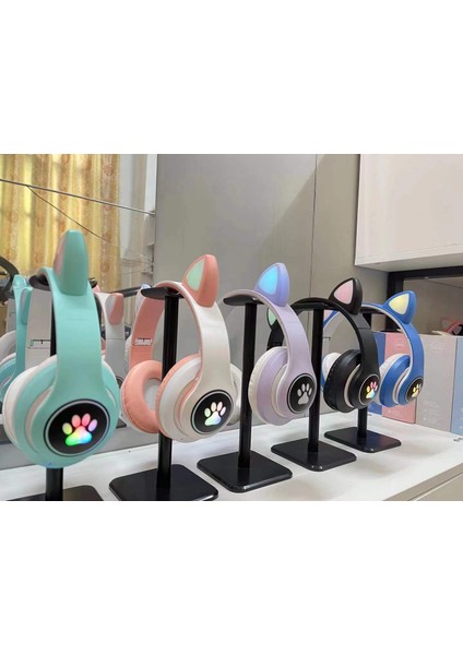 Yeni Kulaklık Jst-28 Kulak Kedi Kulak Bluetooth Kulaklık Katlanabilir Parlayan Kulaklık B39 fiyatları