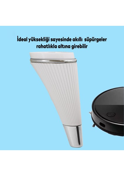 Lüks Mobilya Kanepe Sehpa Tv Ünitesi Koltuk Ayağı 19 cm Beyaz Krom Baza Ayak indirimleri