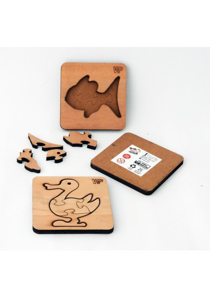 - Ahşap Eğitici Puzzle - Hayvanlar Serisi