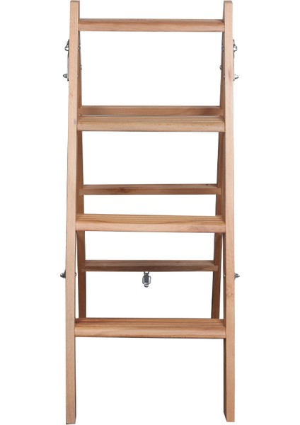 Ahşap A tipi çift taraflı kullanım 4 Basamaklı Merdiven 100x40 Cm