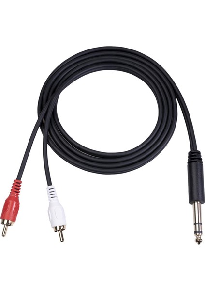 Adaptör 6.35 mm - 2rca Kablo Y Ayırıcı 3,5 mm Ses Kablosu (Yurt Dışından)
