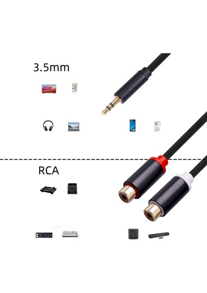 CD Çalar Kulaklıklar Için 3,5 mm Için Çift Rca Kablosu (Yurt Dışından) modelleri