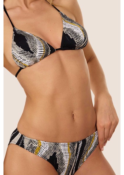 24569 Siyah Desenli Bikini Takımı modelleri