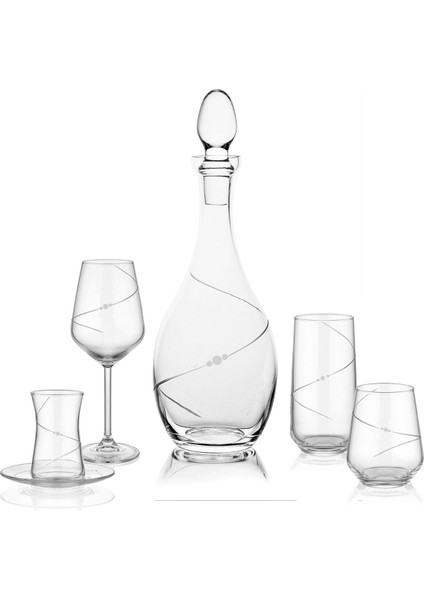 Elegance 61 Parça 12 Kişilik Bardak Seti - Taşsız ve Sade Çeyiz Takımı