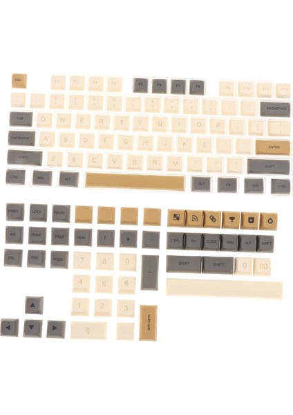 125 Keys Pbt Keycaps Switch Masaüstü Için Su Geçirmez Xda Profili (Yurt Dışından)