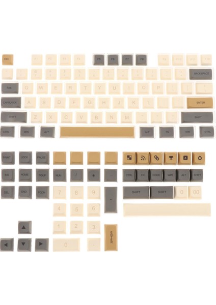 125 Keys Pbt Keycaps Switch Masaüstü Için Su Geçirmez Xda Profili (Yurt Dışından)