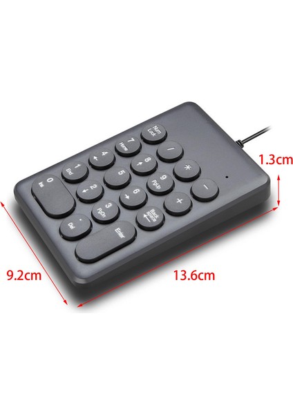 Numpad Hafif 18 Anahtar Usb Type-C Klavye Finansal Muhasebe Için Uygun 269Key Siyah (Yurt Dışından)