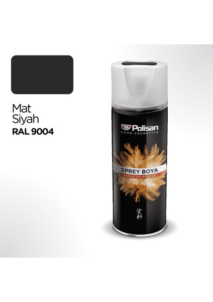 Akrilik Mat Siyah Sprey Boya 400 ml - RAL 9004