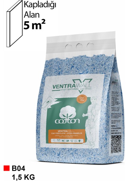 - Isı Ve Ses Yalıtımlı Sürülen Duvar Kağıdı | Kendinden Yapışkanlı | Mavi | B04-1,5 Kg|5m²