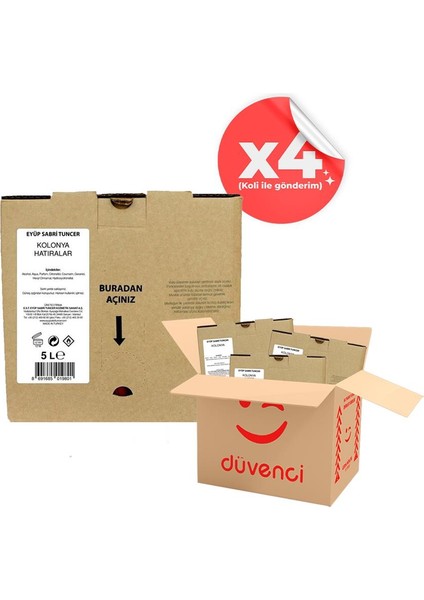 Hatıralar Kolonyası 5 Lt - Bag In Box x 4