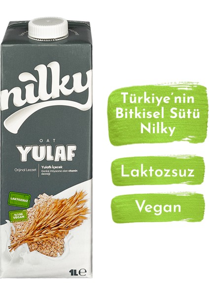 Yulaf Sütü Bitkisel Bazlı Laktosuz Vegan 1 lt